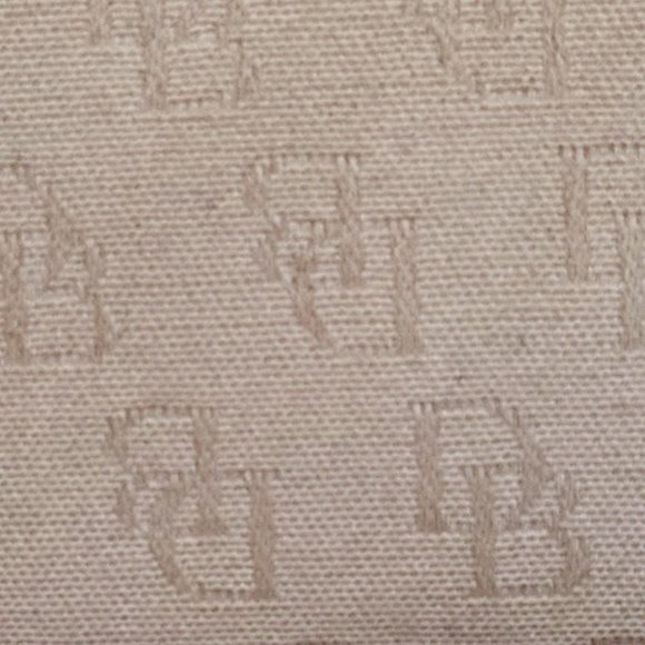 Dooney & Bourke Signature Monogram Tri Fold Wallet Cream Canvas Tan Leather Trim - Picture 3 of 14